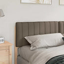 Polstret sengegavl Brun og Taupe 180 cm Massiv fyrretræ