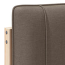 Polstret sengegavl Brun og Taupe 160 cm Massiv fyrretræ