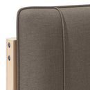 Polstret sengegavl Brun og Taupe 140 cm Massiv fyrretræ