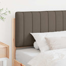 Polstret sengegavl Brun og Taupe 100 cm Massiv fyrretræ