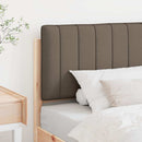Polstret sengegavl Brun og Taupe 90 cm Massiv fyrretræ