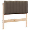 Polstret sengegavl Brun og Taupe 90 cm Massiv fyrretræ