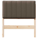 Polstret sengegavl Brun og Taupe 80 cm Massiv fyrretræ