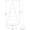 Metal juletræ Sort 90 cm Stål