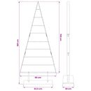 Metal juletræ Sort 180 cm Stål