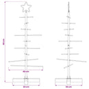 Metal juletræ Sort 89 cm Pulverlakeret Stål