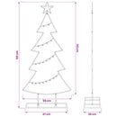 Metal juletræ Sort 125 cm Stål