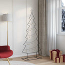 Metal juletræ Sort 180 cm Stål