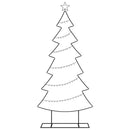 Metal juletræ Sort 180 cm Stål