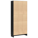 Bogskab Sort eg 82,5 x 30,5 x 185 cm Konstrueret træ