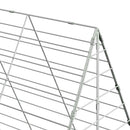 Hønsebur 2 pcs Sølv 600 x 100 x 210 cm Galvaniseret stål