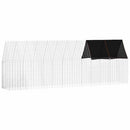 Hønsebur 2 pcs Sølv 600 x 100 x 210 cm Galvaniseret stål