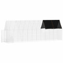 Hønsebur 2 pcs Sølv 600 x 100 x 210 cm Galvaniseret stål