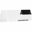 Hønsebur 2 pcs Sølv 600 x 100 x 210 cm Galvaniseret stål