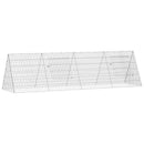 Hønsebur Sølv 215 x 55 x 55 cm Galvaniseret stål