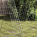 Hønsebur Sølv 650 x 100 x 85 cm Galvaniseret stål