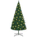 Juletræ Med dekorative strenglamper Grøn 400 cm PVC
