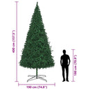Juletræ Med dekorative strenglamper Grøn 400 cm PVC