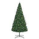 Juletræ Med dekorative strenglamper Grøn 400 cm PVC