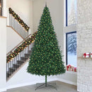 Juletræ Med dekorative strenglamper Grøn 400 cm PVC