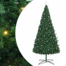 Juletræ Med dekorative strenglamper Grøn 400 cm PVC
