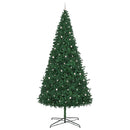 Juletræ Med dekorative strenglamper Grøn 400 cm PVC