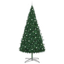 Juletræ Med dekorative strenglamper Grøn 400 cm PVC