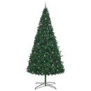 Juletræ Med dekorative strenglamper Grøn 400 cm PVC