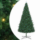 Juletræ Med dekorative strenglamper Grøn 400 cm PVC
