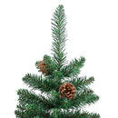 Slankt Juletræ Grøn 180 cm PVC og Massiv Fyrretræ