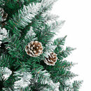 Slankt Juletræ Grøn 180 cm PVC og Massiv Fyrretræ
