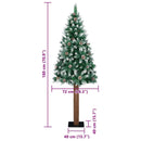 Slankt Juletræ Grøn 180 cm PVC og Massiv Fyrretræ