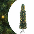 Kunstigt juletræ med stativ Grøn 210 cm PVC og Stål og Plastik