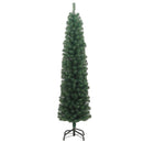 Kunstigt juletræ med stativ Grøn 210 cm PVC og Stål og Plastik