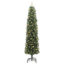 Kunstigt juletræ med stativ Grøn 240 cm PVC og Stål og Plastik