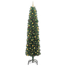 Kunstigt juletræ med stativ Grøn 240 cm PVC og Stål og Plastik