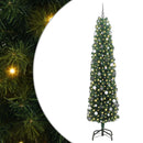 Kunstigt juletræ med stativ Grøn 240 cm PVC og Stål og Plastik