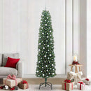 Kunstigt juletræ med LED-lys Grøn 240 cm PVC og plastik