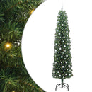 Kunstigt juletræ med LED-lys Grøn 240 cm PVC og plastik