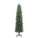 Kunstigt juletræ med LED-lys Grøn 240 cm PVC og plastik