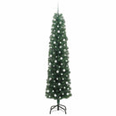 Kunstigt juletræ med LED-lys Grøn 240 cm PVC og plastik