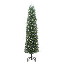 Kunstigt juletræ med stativ Grøn 240 cm PVC og Stål og Plastik
