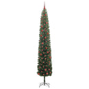 Kunstigt juletræ med stativ Grøn 270 cm PVC og Stål og Plastik