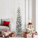 Kunstigt juletræ med LED-lys Grøn og hvid 180 cm PVC og plastik