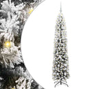 Kunstigt juletræ med LED-lys Grøn og hvid 180 cm PVC og plastik