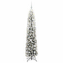 Kunstigt juletræ med LED-lys Grøn og hvid 180 cm PVC og plastik