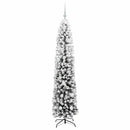 Kunstigt juletræ med LED-lys Grøn og hvid 180 cm PVC og plastik