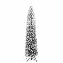 Kunstigt juletræ med LED-lys Grøn og hvid 180 cm PVC og plastik