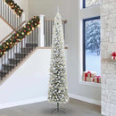 Kunstigt juletræ med LED-lys Grøn og hvid 300 cm PVC og plastik