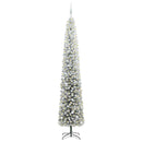 Kunstigt juletræ med LED-lys Grøn og hvid 300 cm PVC og plastik